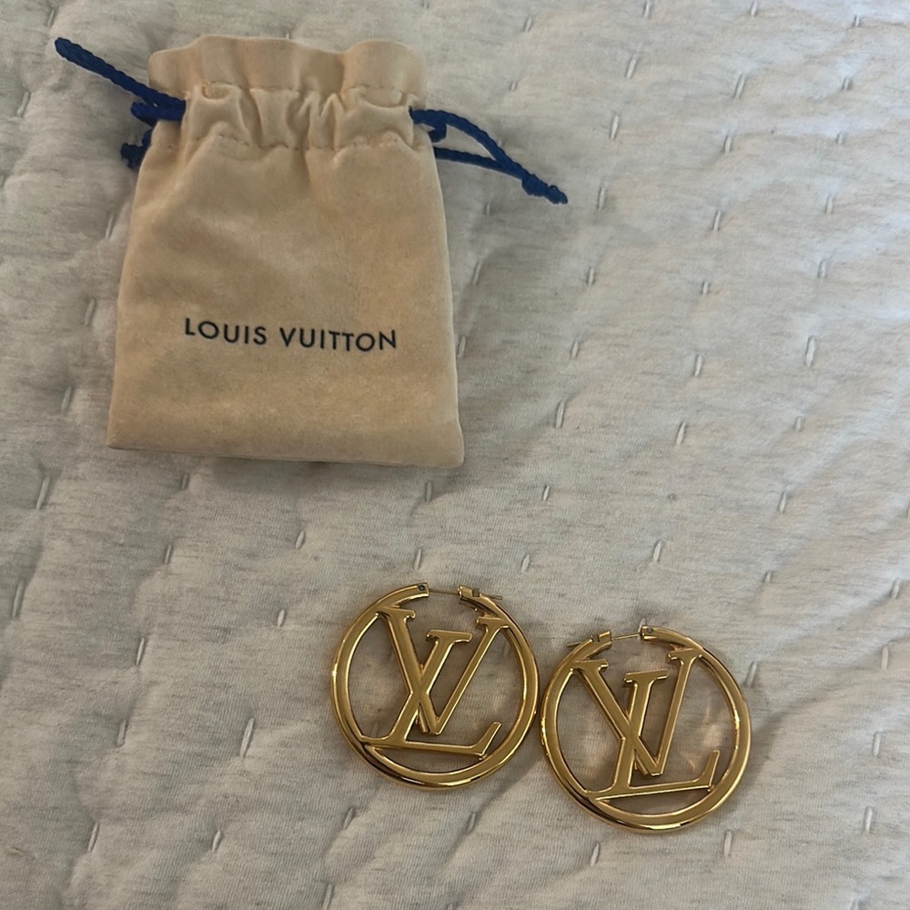 Louis Vuitton Gold Hoop Earrings